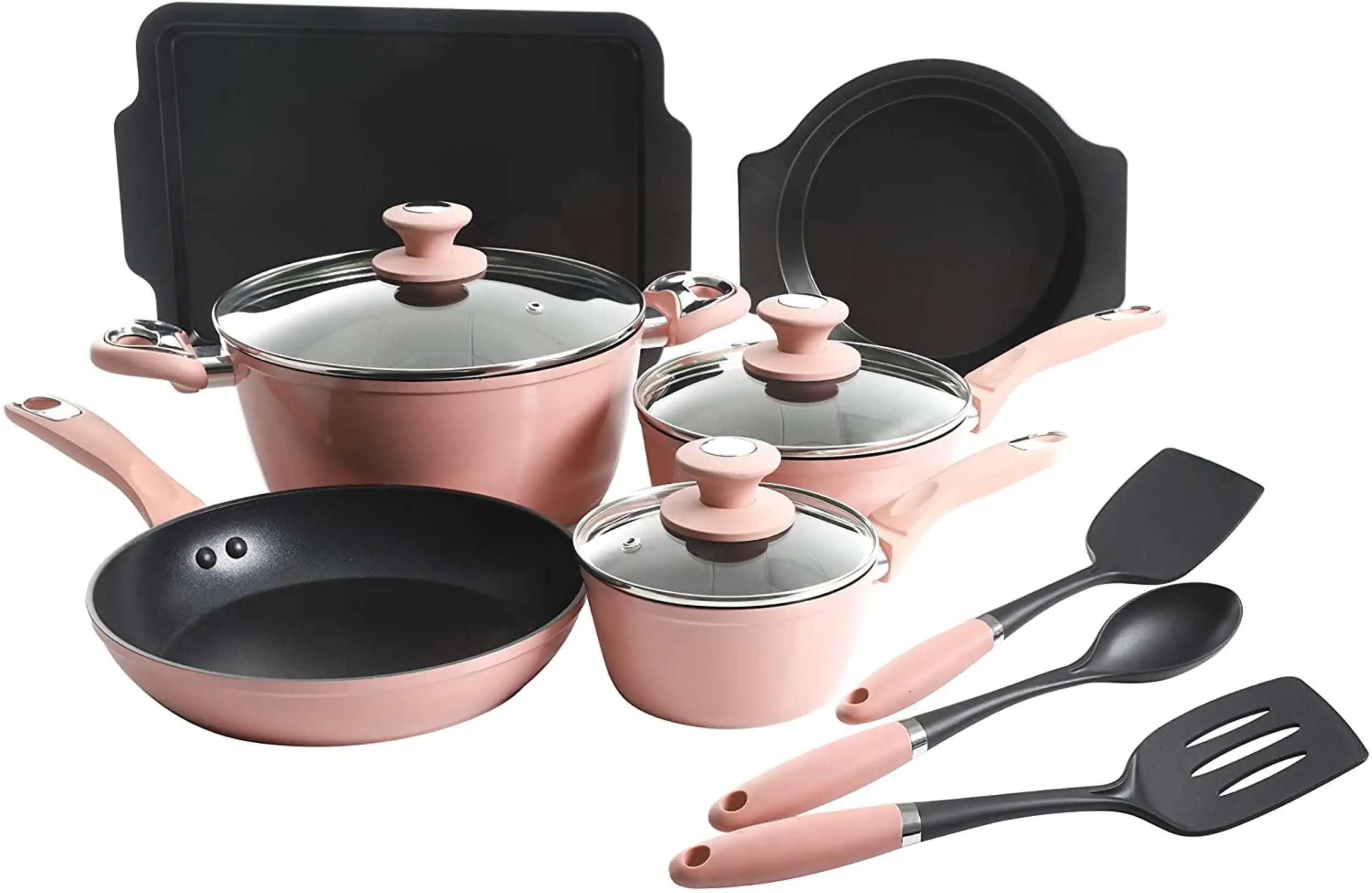 

Cookware Set, 12-Piece, Dusty Rose