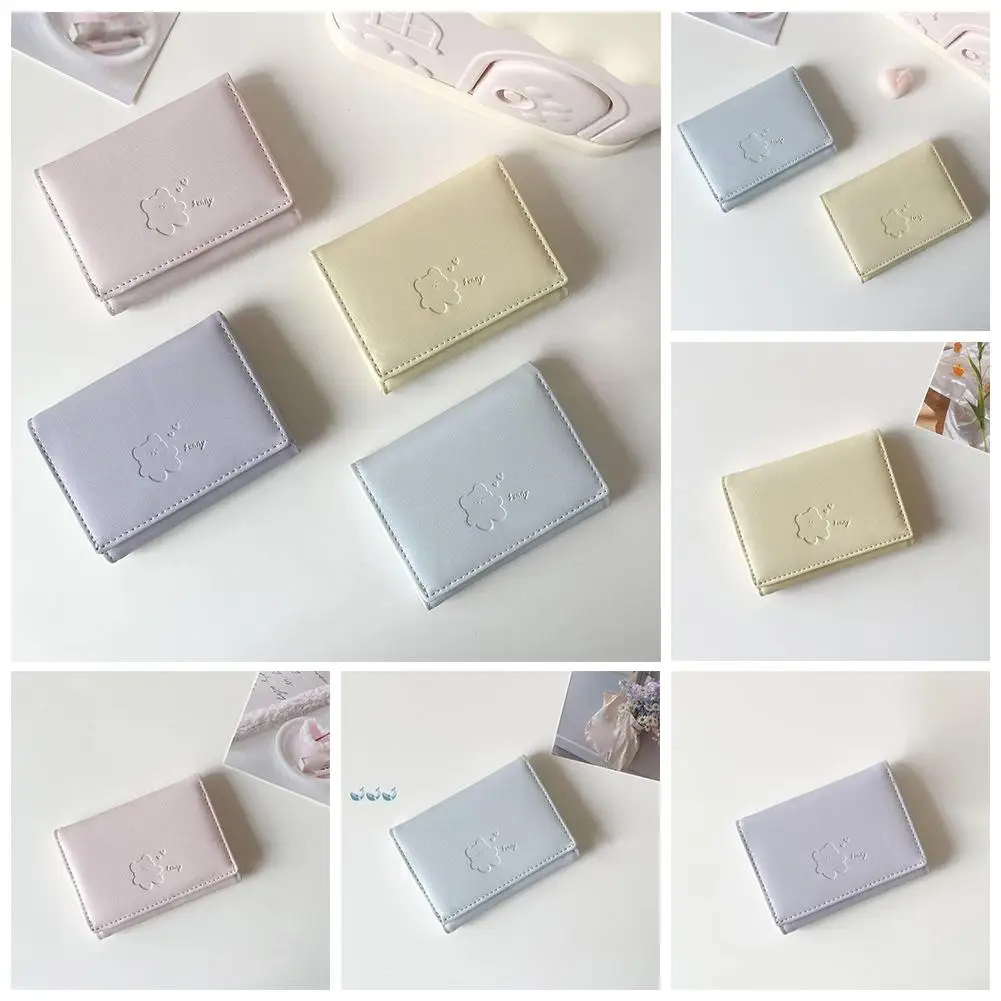 Новый кошелек Ins Style с плюшевым мишкой и простым нежным коротким кошельком Zero Color