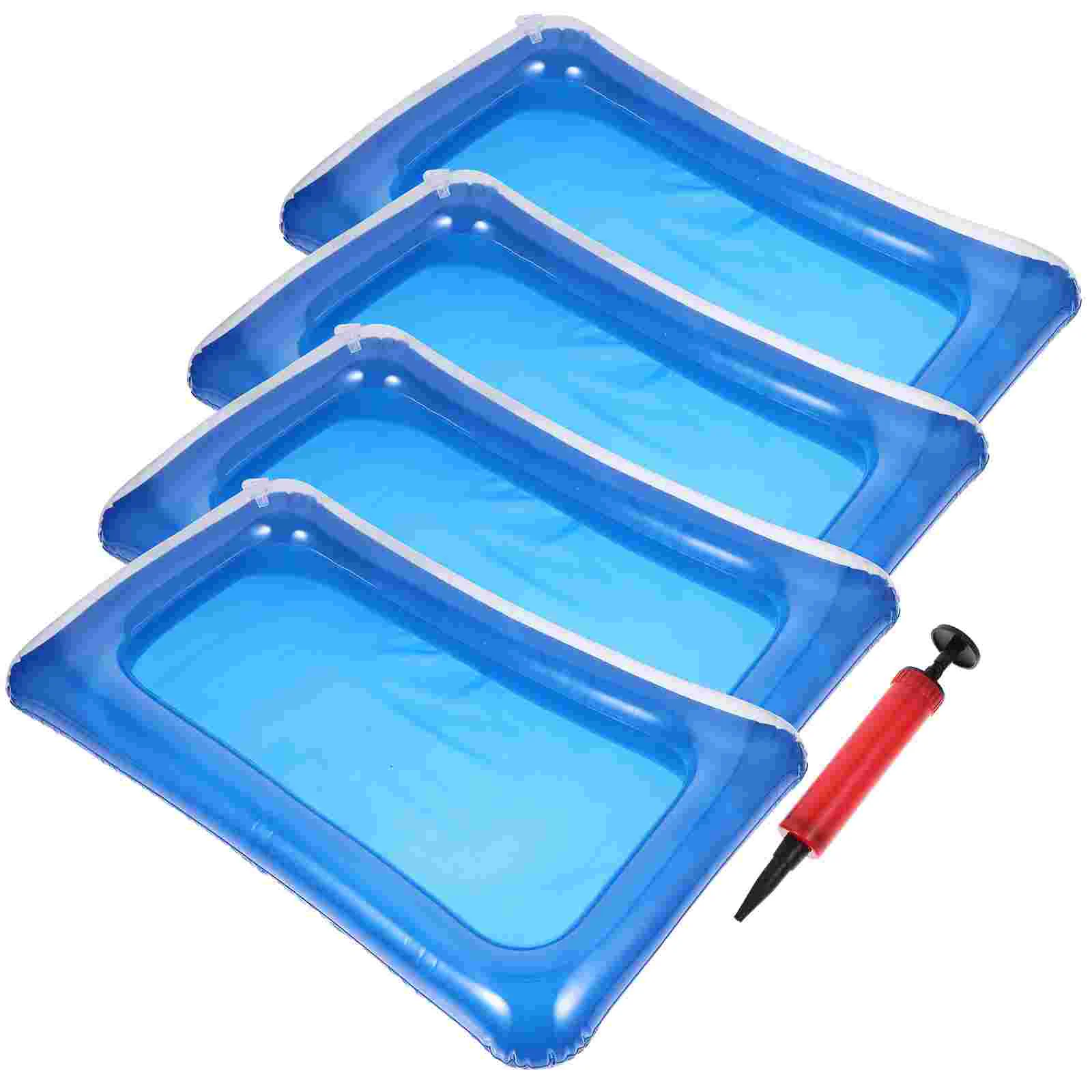 

Inflatable Ice Bar Sand Drink Containers Serving Cooler Food Kids Freezer Tray Plastic Pool Party Trays Reusable Salad Child