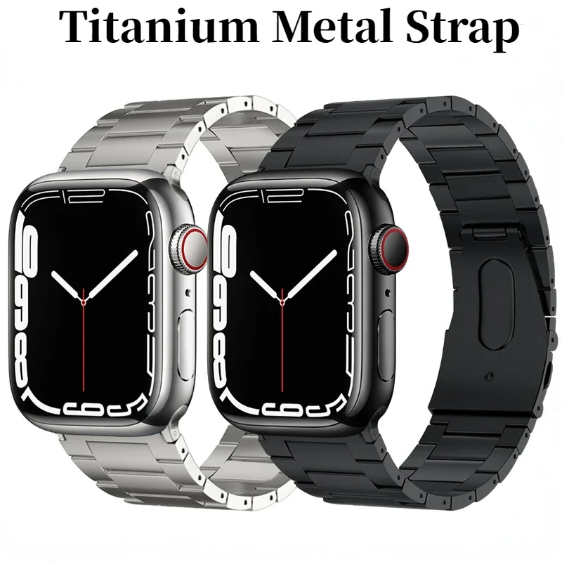Ремешок титановый металлический для Apple Watch Ultra легкий браслет iWatch 6 5 4 SE 49 мм 10 9 8 7 45