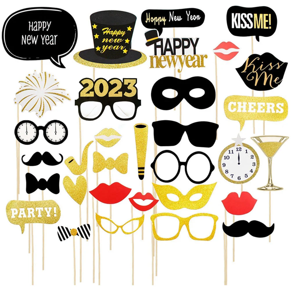 

Props New Photo Party Year Booth Years Prop Photography Eve Beard Supplies Themed Ornament Mustache Thanksgiving Posing Glasses