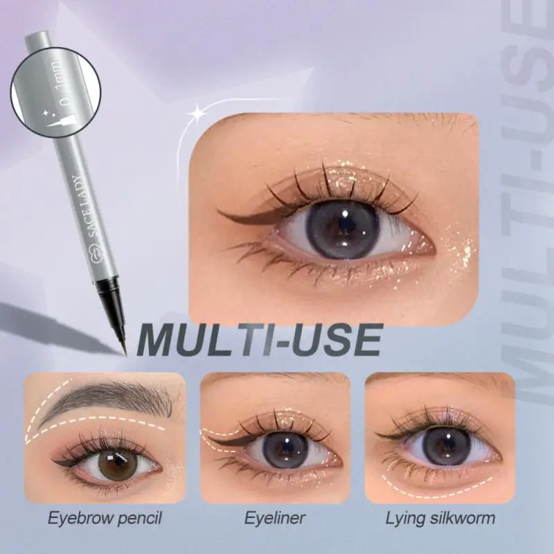 

Водостойкая многофункциональная ручка 3 в 1, ручка для макияжа, черная, коричневая ручка для бровей, жидкая подводка для глаз, карандаш для бровей, ручка для макияжа