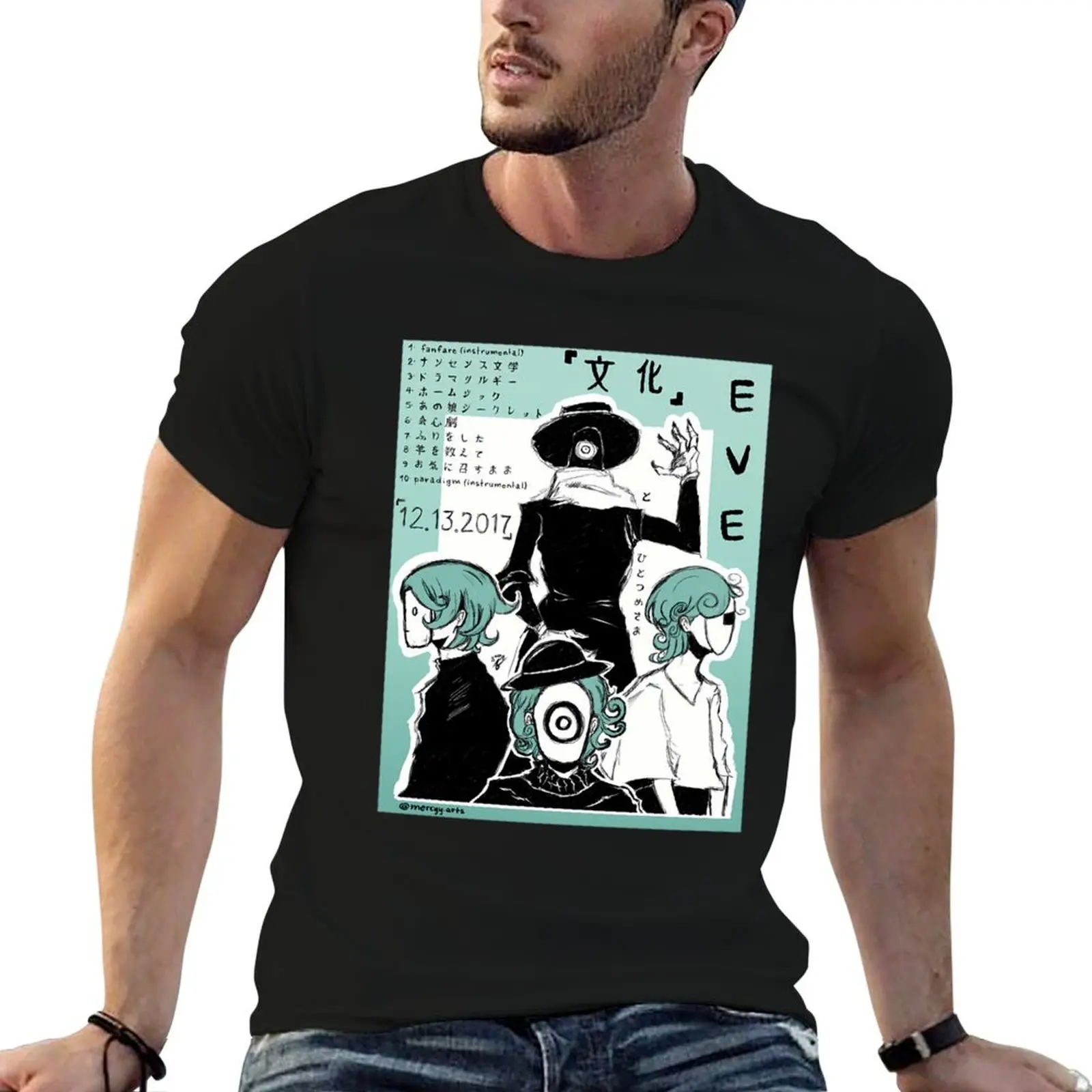 Футболка Eve-Bankka Album Design премиум-класса мешковатые рубашки мужские забавные