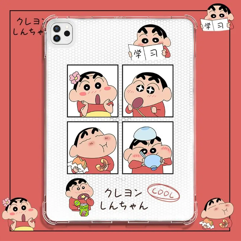 

Kawaii Crayon Shin-Chan мультфильм Ipad 9 протектор 2021 10,2 дюйма 10G Прозрачный Mini6 односторонний чехол без Air5