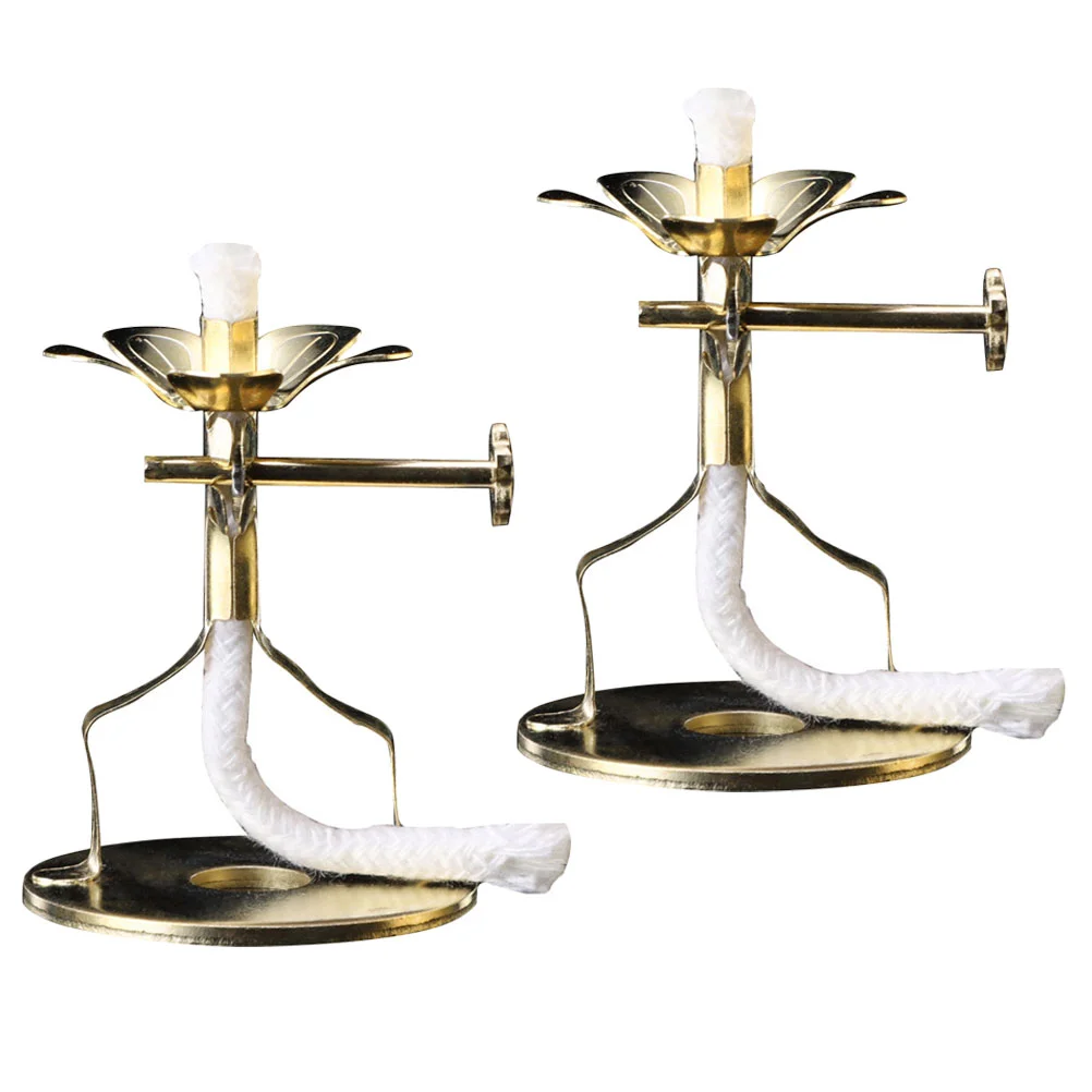 

Wick Holder Lamp Rack Oil Kerosene Holders Stand Burner Lantern Ghee Core Storage Lampwick Floating Butter Supplies Base Metal