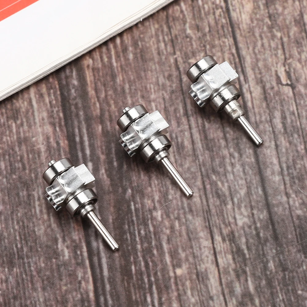 3Pcs Dental Turbine Cartridge Rotor 2 Types NSK High Speed Standard Handpiece Push Button Torque Bearing Rotor Stainless Steel