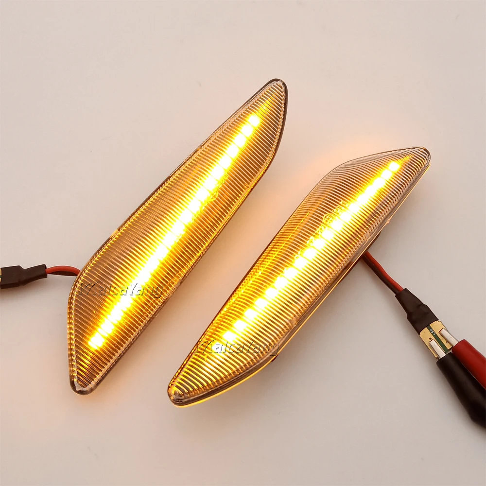 2Pieces Dynamic LED Side Marker Light Turn Signal Blinker Indicator Lamp For Alfa Romeo Mito 147 156 Fiat Egea Tipo 356 Lancia images - 6