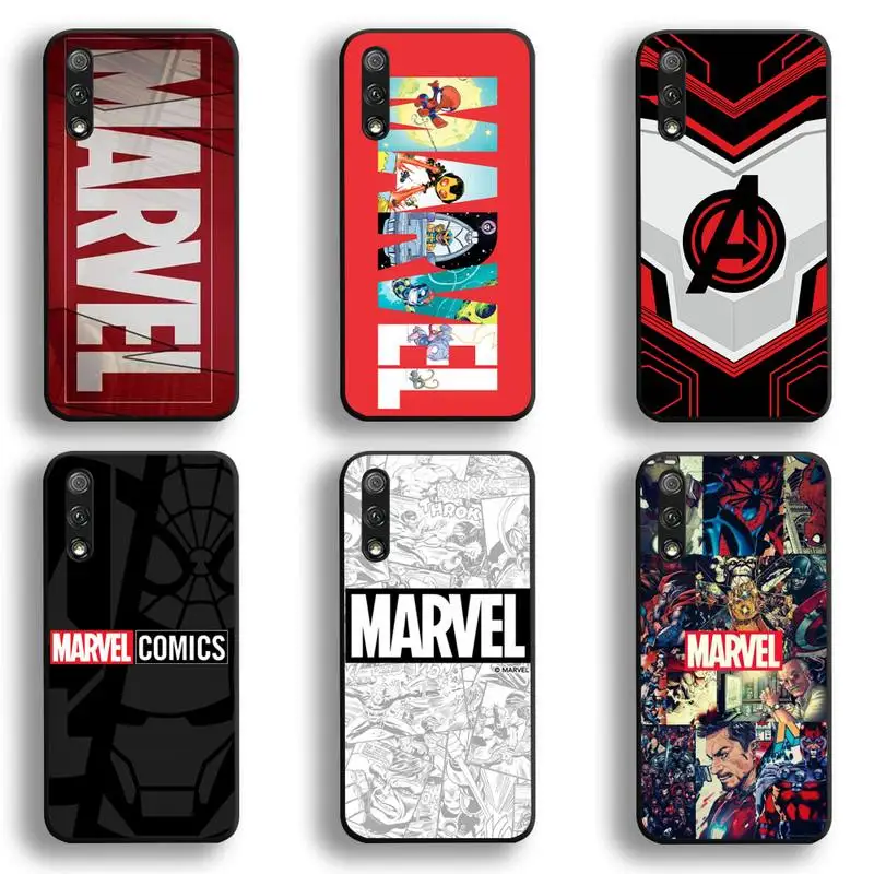 

Marvel Logo Phone Case For Huawei Honor 30 20 10 9 8 8x 8c v30 Lite view 7A pro