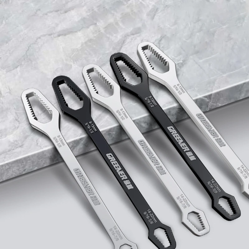 

Ring Spanner 8-22mm Universal Torx Wrench Adjustable Wrench Auti-rust Double-end 517A