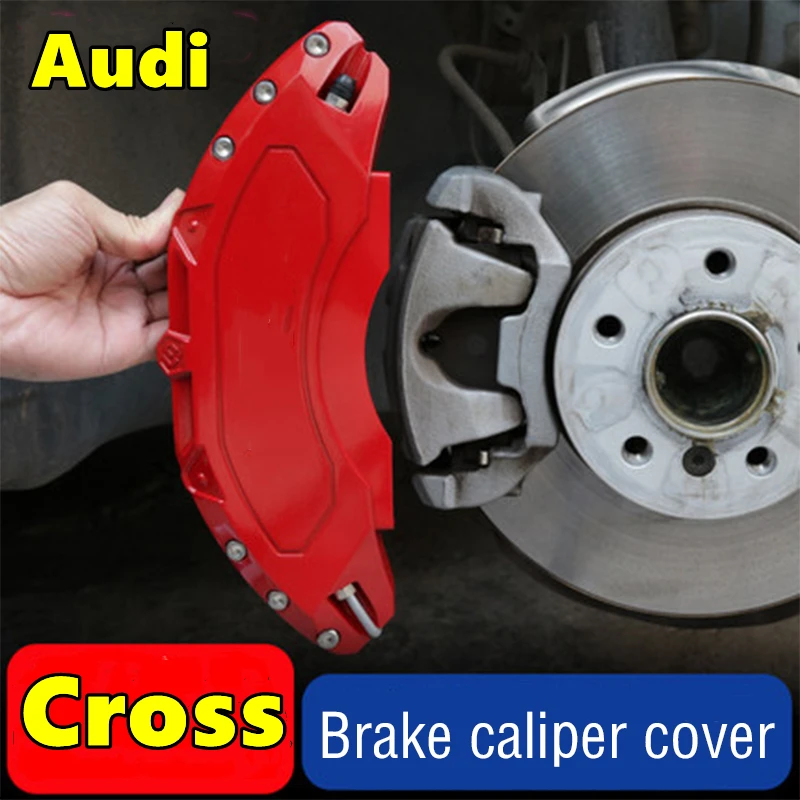 

For Audi Cross Car Brake Caliper Cover Aluminum Metal Fit Quattro 2008 2009 2010