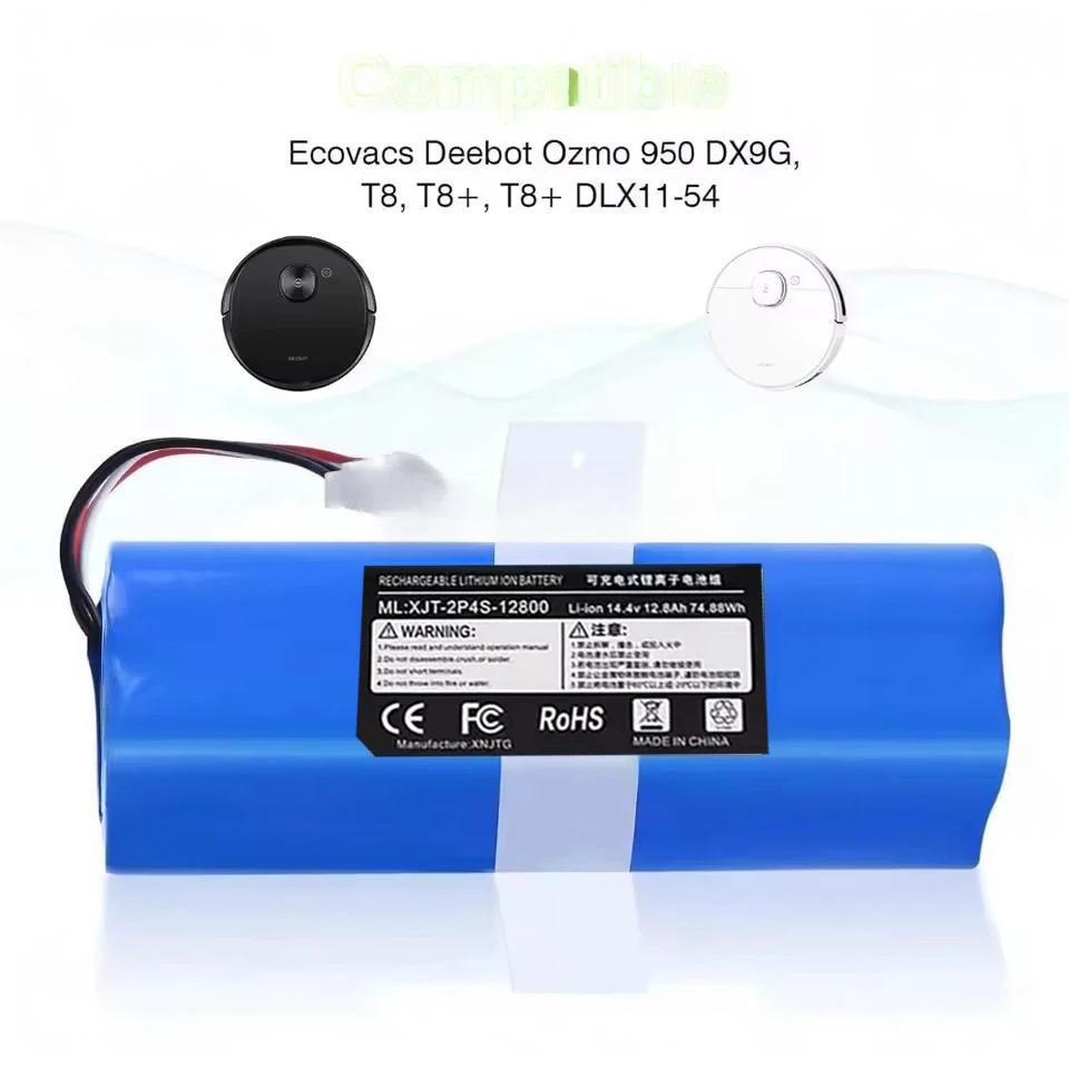 Фото Аккумулятор повышенной емкости 6800 мАч 14.8 В для замены в Ecovacs Deebot T5 T8 T9 T20 X1 Omni T10 Turbo DX65 №4