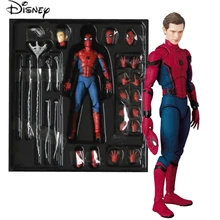 Figura de acción de la película Disney de Los Vengadores, Spiderman, Homecoming, estatua que puede cambiar la cara de Tom Holland, Spiderman, modelo de juguete, regalo de colección