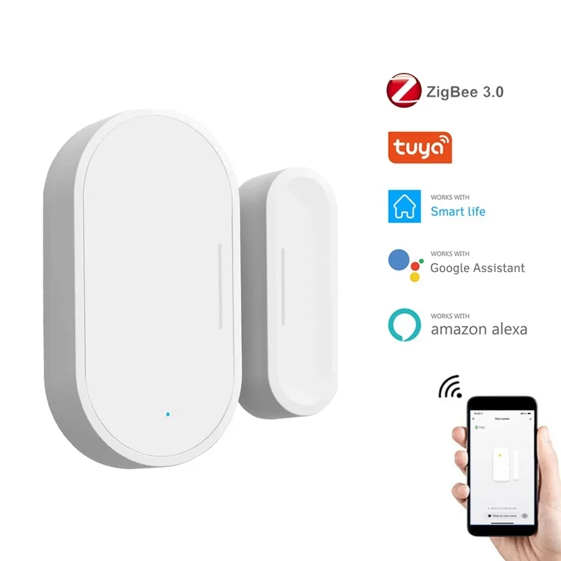 

Tuya Smart ZigBee Door Sensor Door Open / Closed Detectors App Notification Alert Security Alarm Voice Contorl Alexa Google Home