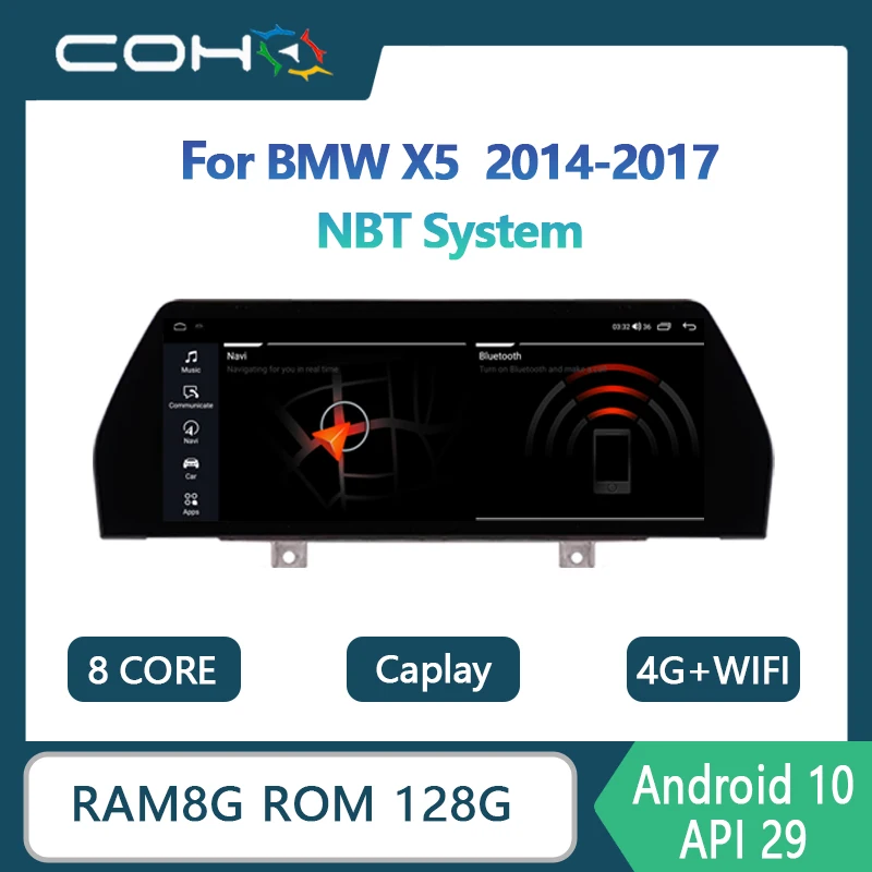 

Для BMW X5 2014-2017 система NBT 12,3 дюймов 1920*720 Android 10,0 8 ядер 8 + 128G GPS навигация автомобильный мультимедийный плеер стерео радио
