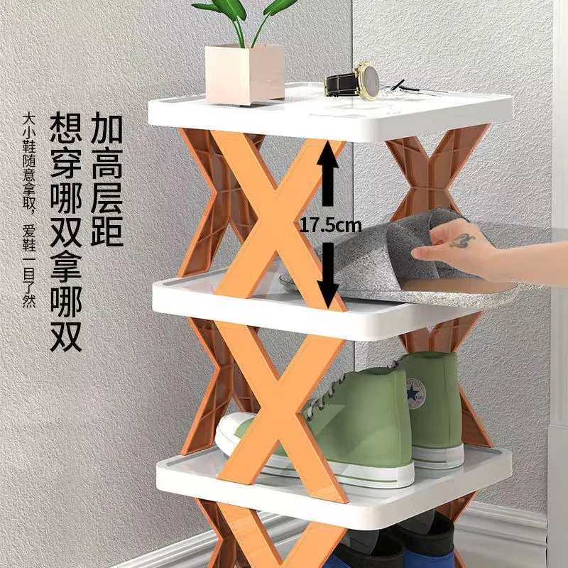 Пластиковая стойка для обуви простой многоуровневый шкаф можно комбинировать
