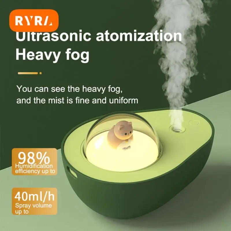 

Humidifier Atomizer Table Model Mute Night Light Large Fog Volume Portable Humidifier Atmosphere Light Avocado Abs