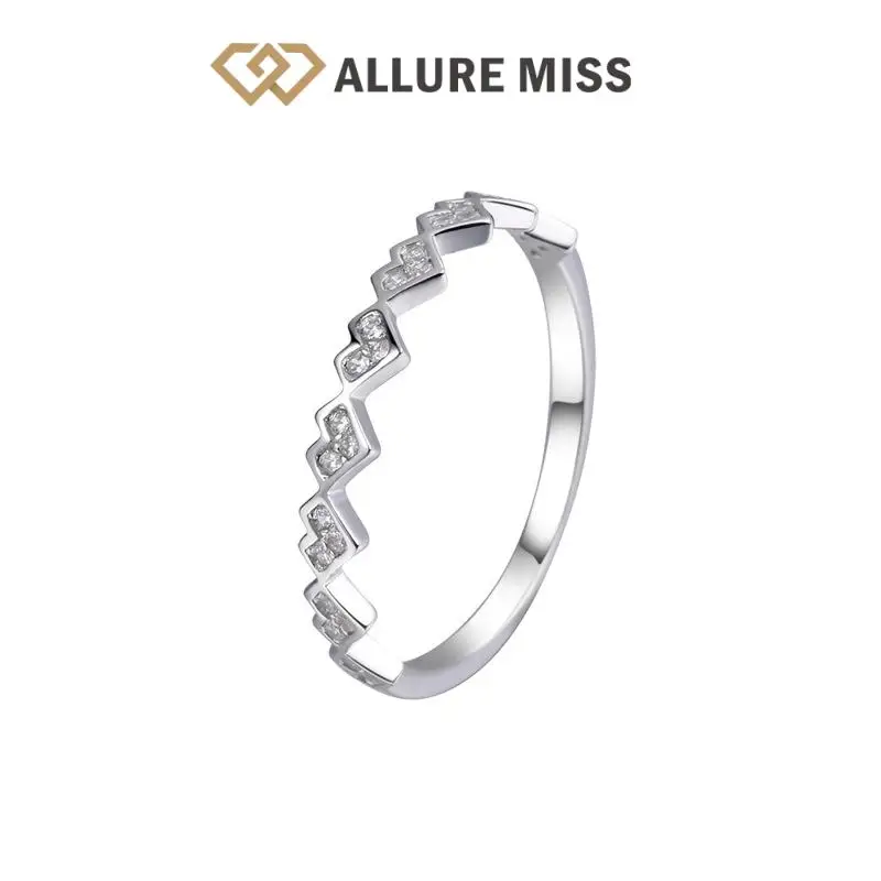 

Top Quality Moissanite 100% 925 Sterling Silver Rings for Women Passed Diamond Test fashion love Elegant Simplicity Wedding Ring