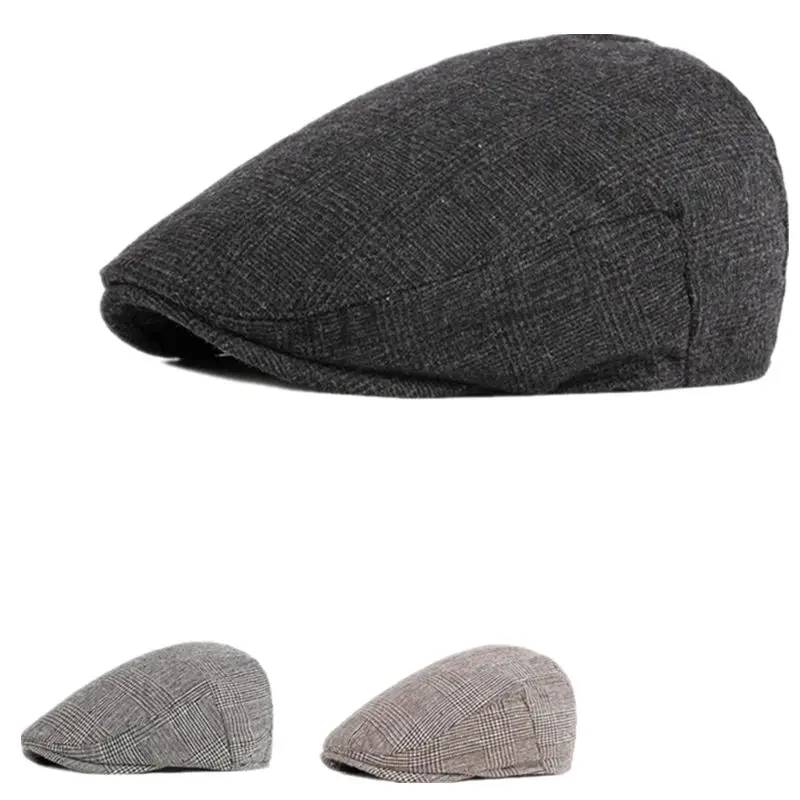 

Кепка газетчика из 2022 хлопка в клетку, однотонная Кепка с прямым козырьком для мужчин и женщин, мужские головные уборы 68
