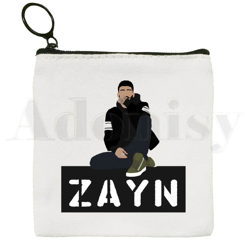 Zayn Malik Nobody Is Listening Harajuku Graphic Coin Purse Illustration Key Case Simple Small Cloth Bag New Creative Coin Purse