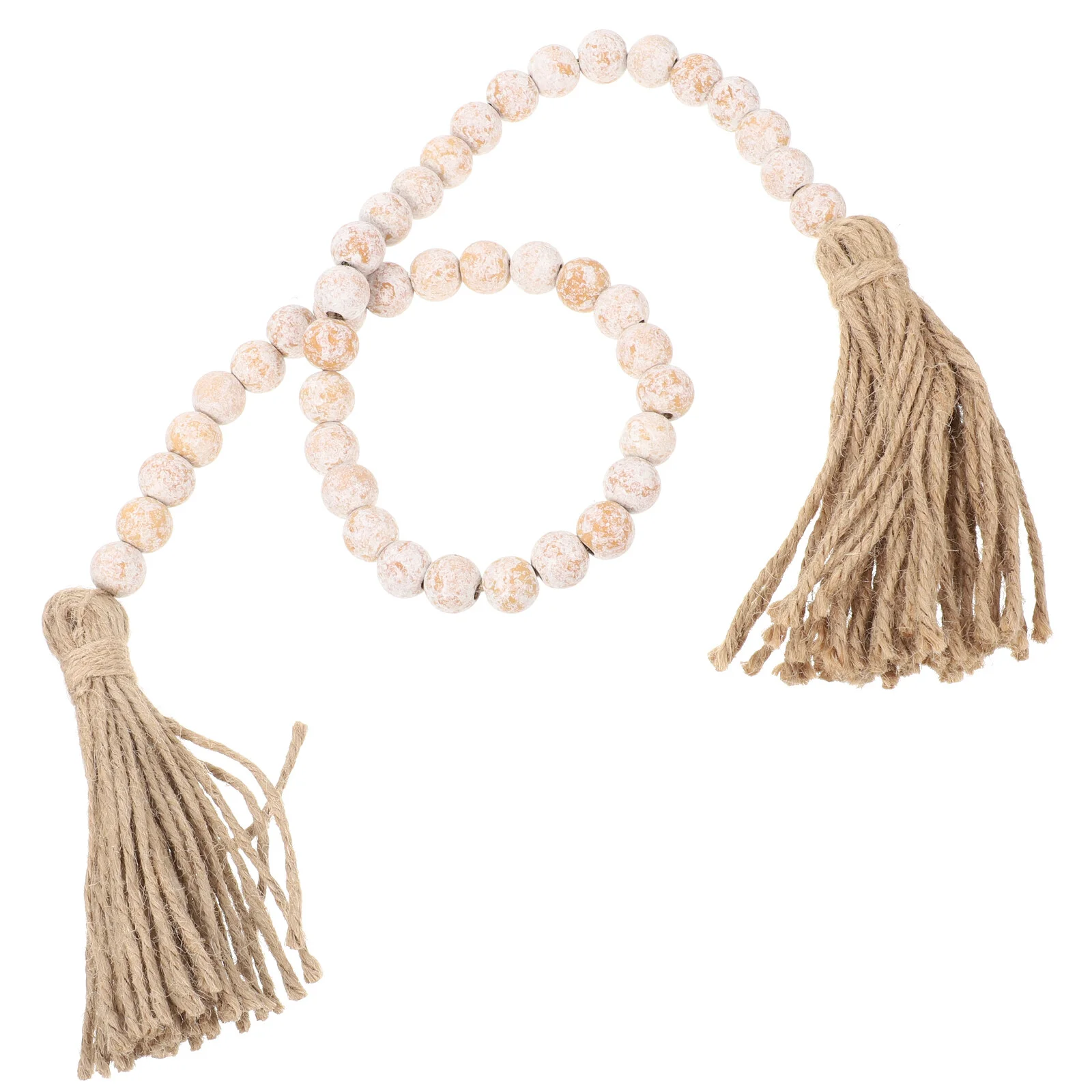 

Rustic Wood Bead Garland Decorative Pendant Bead Garland for Holiday