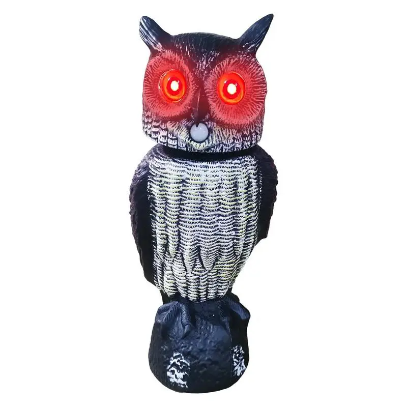 

Scare Birds Away Decoy To Scare Birds Away 180 Rotating Owl With Multiple Modes 6.56 Ft Sensing Range Swivel Head And Red Eye