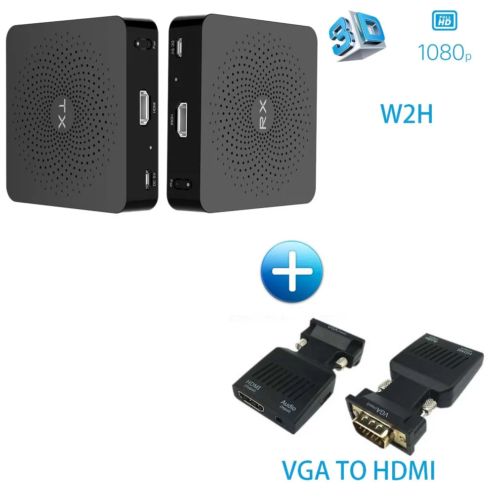 

1080P 3D Wireless HDMI Transmitter and Receiver, Wireless Transmitter Support 60GHz Wireless Video Transmitter with VGA converte