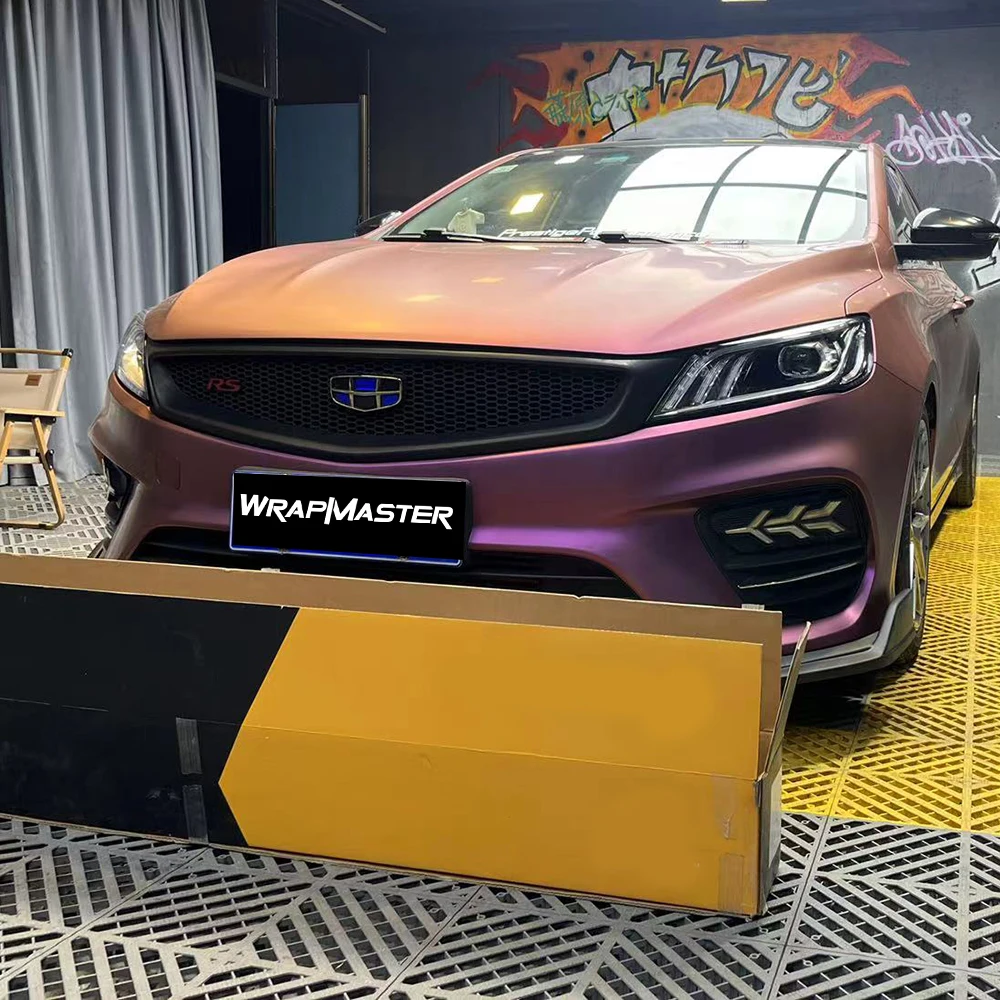 Откидная розовая фиолетовая пленка ультратонкая матовая металлическая