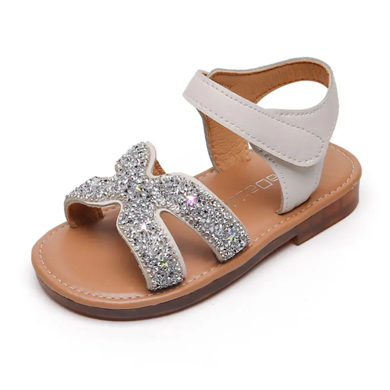 Fashion Girl Sandals Summer Kids Sandal Children's Shoes Casual Children's Sandals Glitter Girls Shoes Soft Bottom Flats