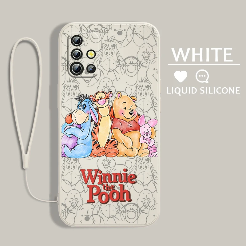 

Disney Winnie Pooh Piglet For Samsung A54 A34 A04 S A71 A51 A42 A41 A30 A32 A21S A12 A11 A01 A02 4G 5G Liquid Rope Phone Case