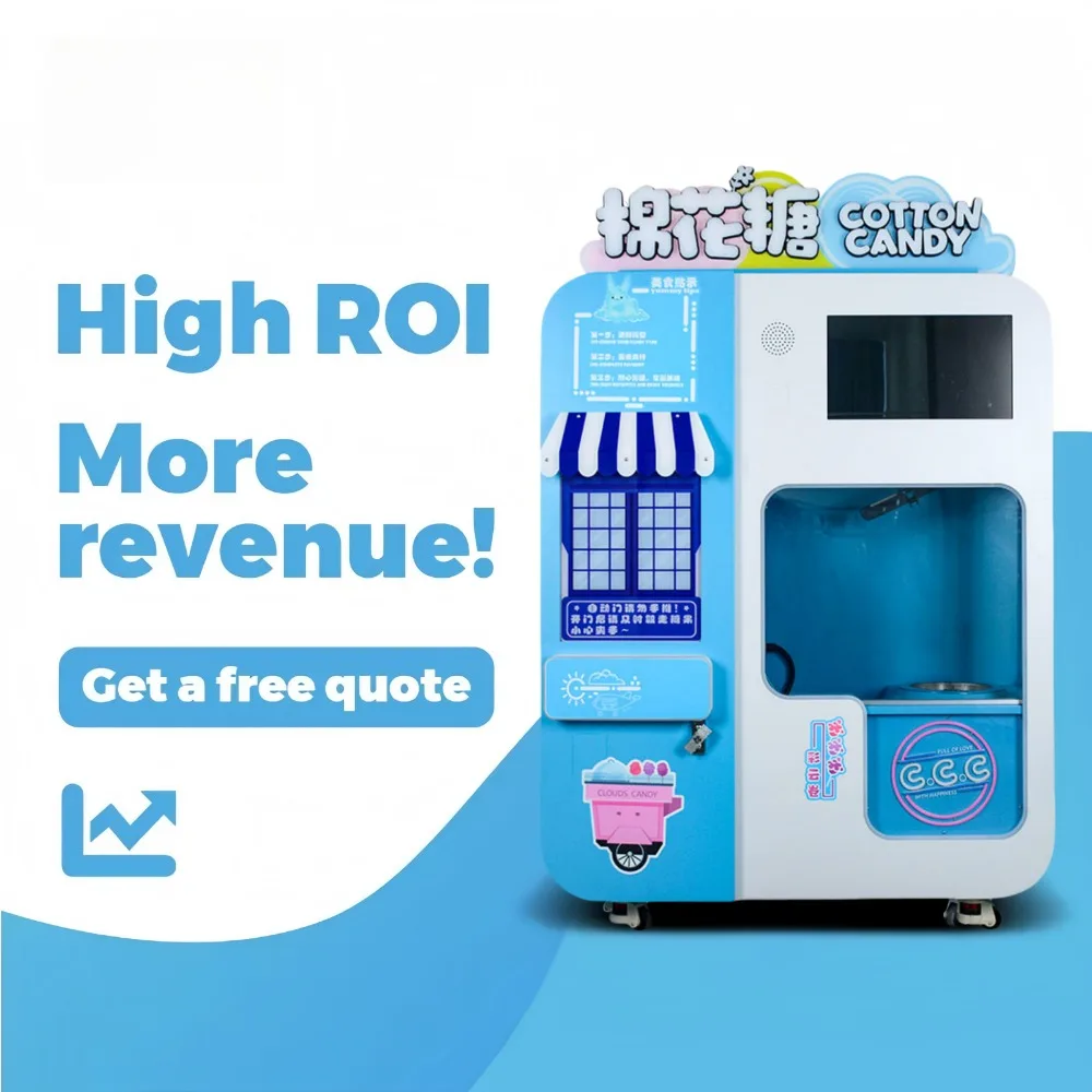 Электрический торговый автомат для производства сладкой ваты автоматический