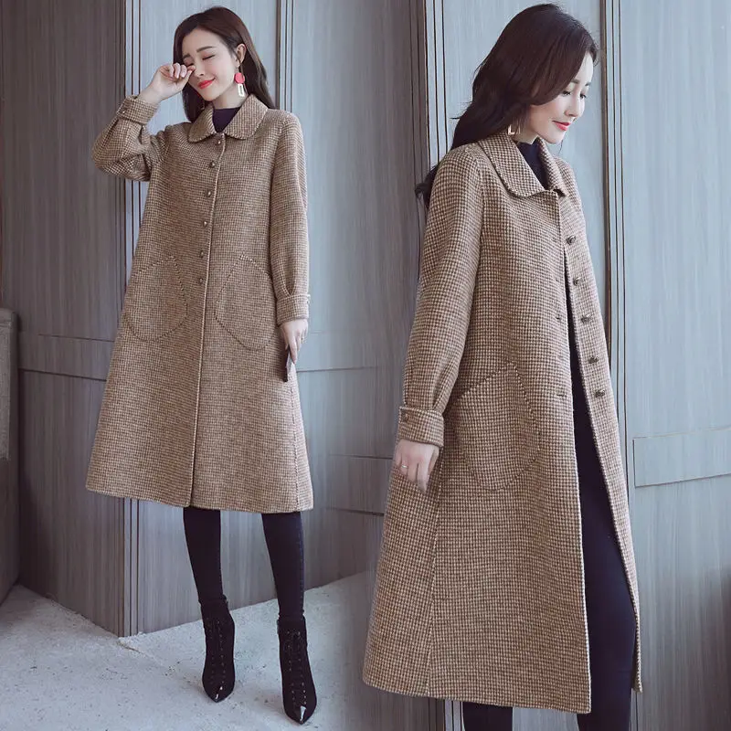 Женская шерстяная куртка 2024 осень и зима новое корейское свободное модное