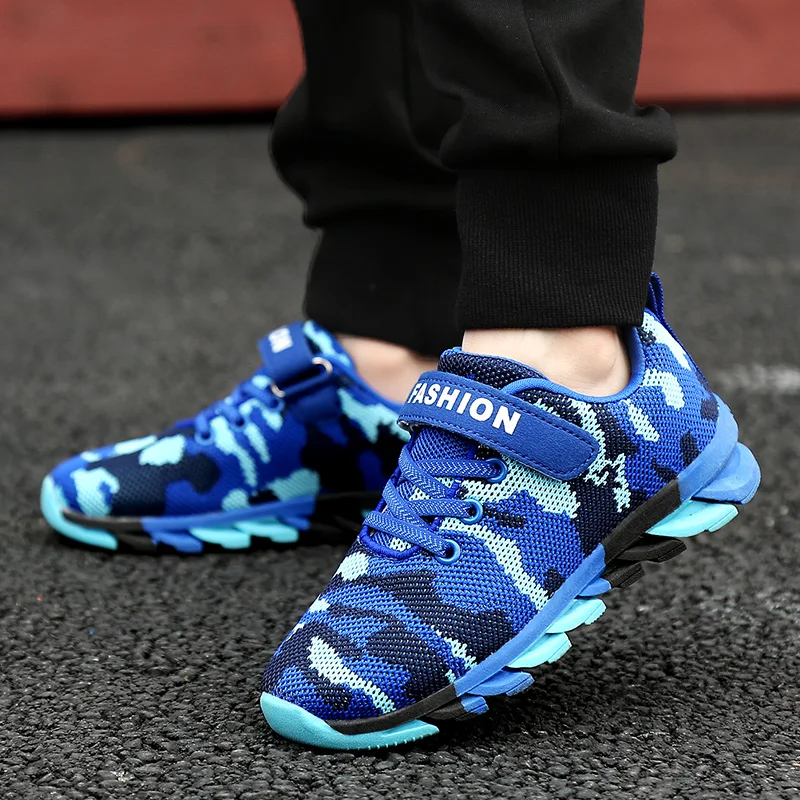

Детские теннисные кроссовки для бега камуфляжные студенческие дышащие удобные повседневные спортивные туфли для мальчиков для детей
