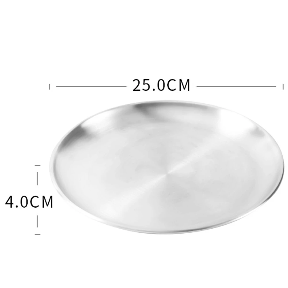 

Seafood Plate Set Double Stainless Steel Snack Plate Afternoon Tea Cake