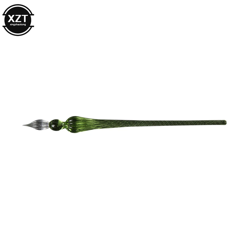 

1 шт., винтажная стеклянная ручка для окунания, стеклянная ручка ручной работы, наполнитель чернил, фирменные перьевые ручки для каллиграфии, принадлежности для художественной живописи