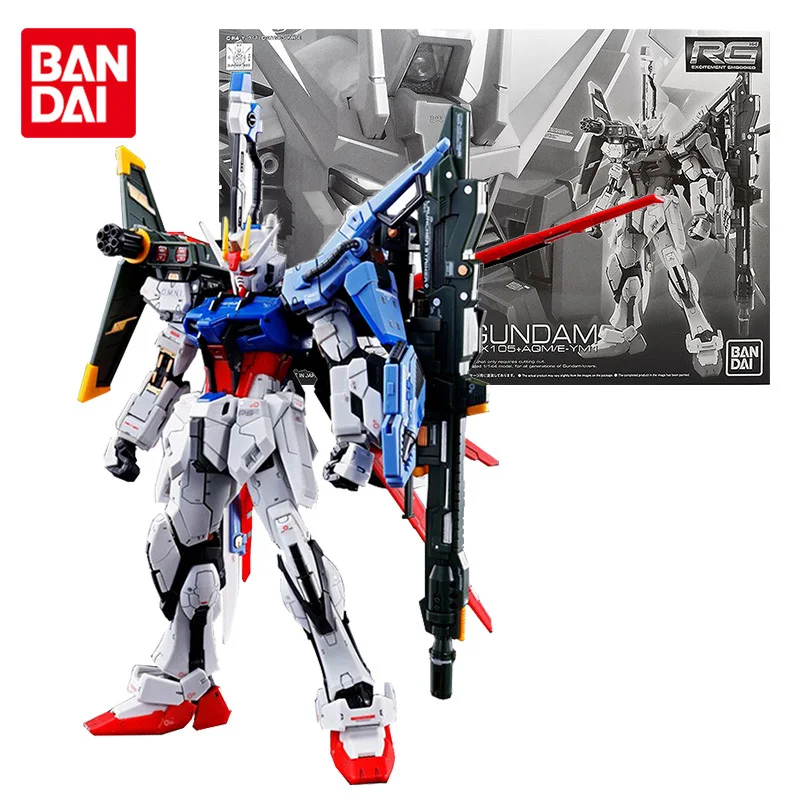 

Набор оригинальных моделей Bandai Gundam, аниме-фигурка RG 1/144, идеальное забастовочное снаряжение, аниме-фигурка Gunpla, игрушки для детей