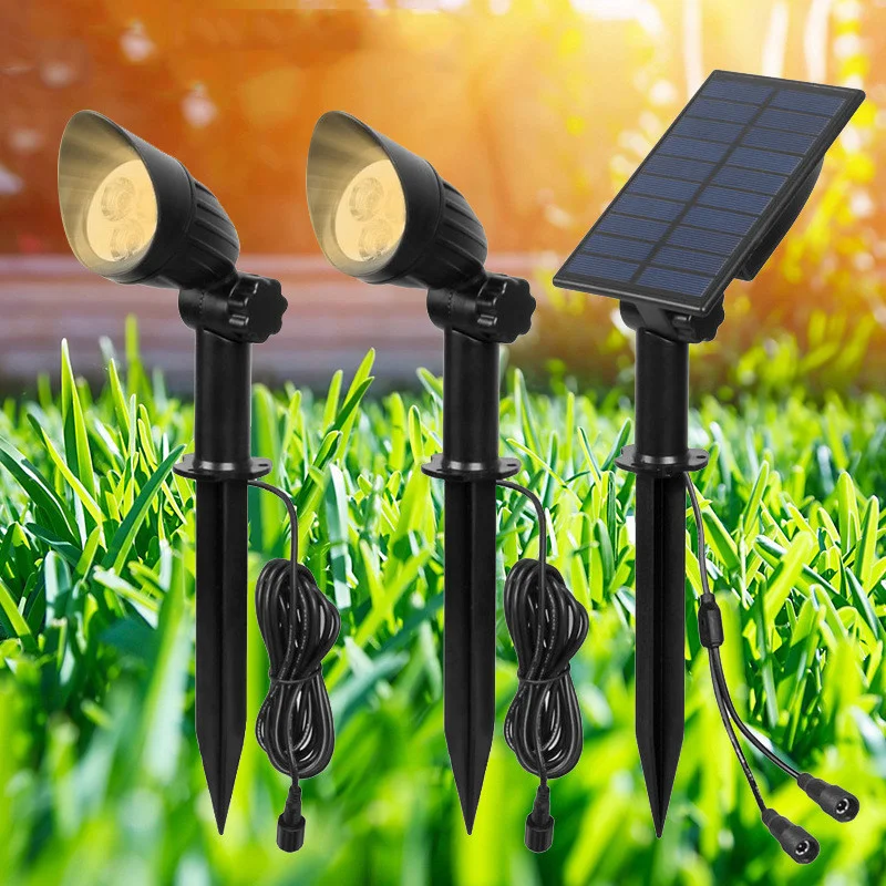 

Outdoor Solar Spotlights Solar Panels Waterproof for Lawn Solar Garden Lights Courtyard Park Pathway Lamp Landscape Decoration