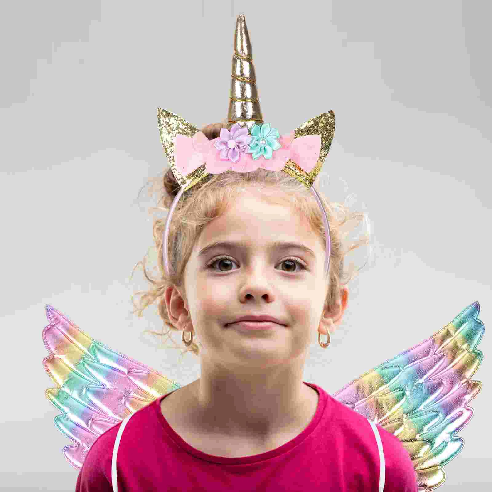 

Детский обруч для волос с крыльями единорога