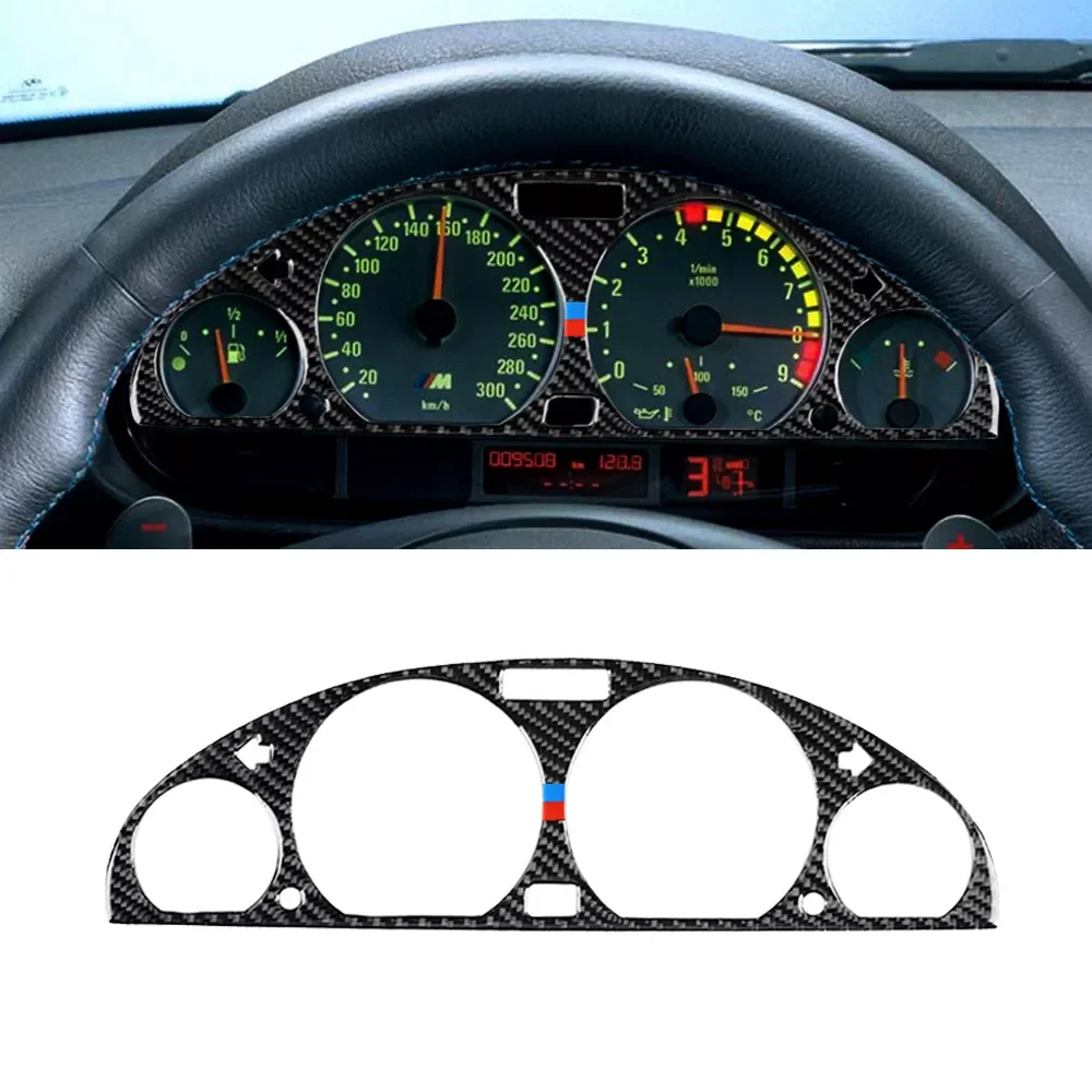 

Carbon Fiber Car Instrument Panel Decorative Frame Dashboard Cover Stickers Trim For BMW E46 M3 1998-2005 Interior Accessories