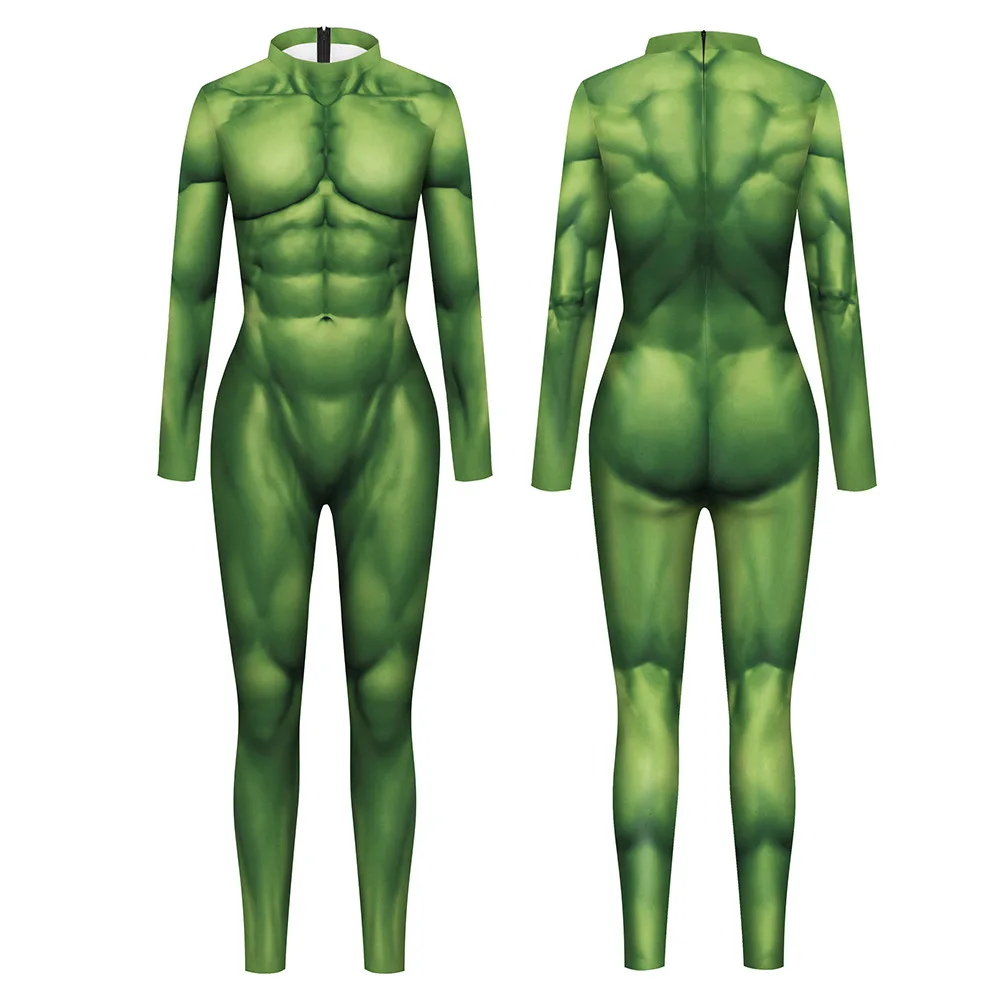IOOTIANY Superhero Bruce Banner Hulk Sexy Cosplay Costume Men Women Unisex Jumpsuits Halloween Party Tights Zentai Bodysuit Suit
