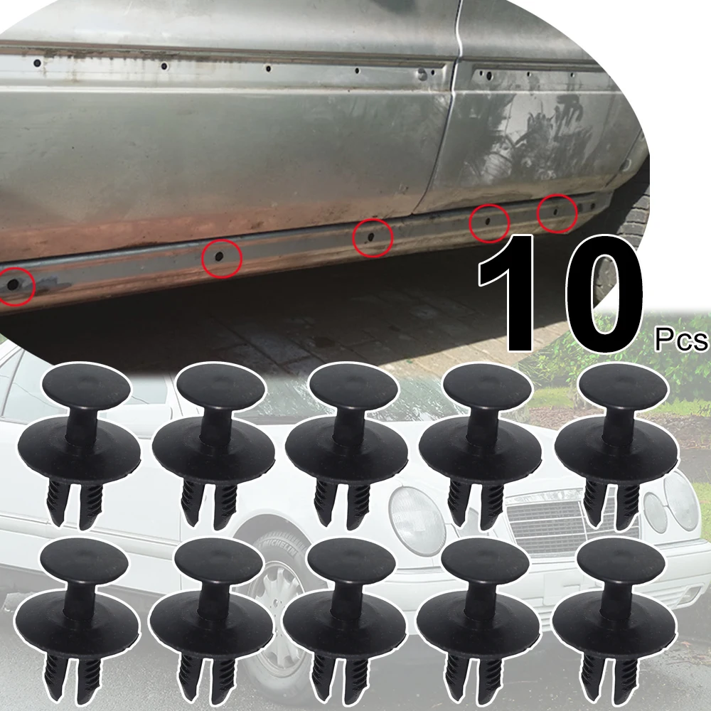 10 шт. для Benz W203 A208 W210 W163 C140 R129 W221 A124 A209 Sprinter, отсек для двигателя, защита багажника, отделка панели, зажим для ковра, заклепка
