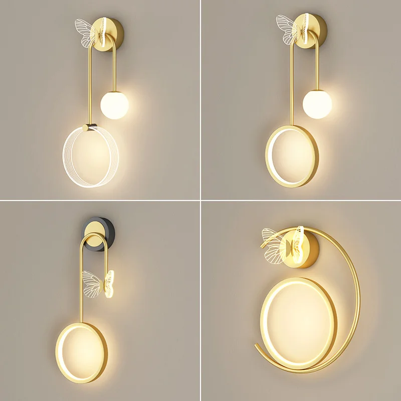 

Nordic reading wall lamp industrial plumbing luminaire applique off white belt cute lamp glass wall sconces blue wall light