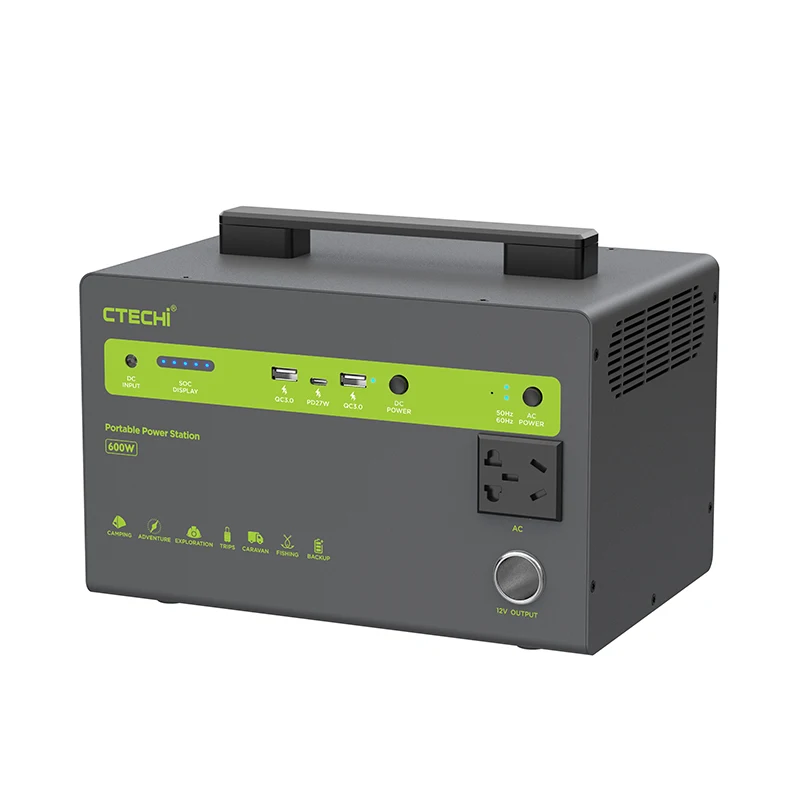 

Ac 110v 220v Output Lifepo4 Power Bank Rechargeable Battery Energy Storage 600w 700w Solar Portable Power Station