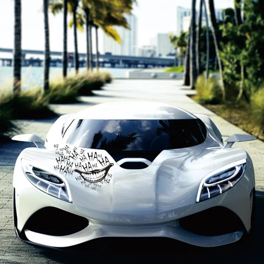 

Джокер Смех HAHA, автомобильная наклейка, наклейка на палочки, водостойкий бампер, боковой кузов, виниловый капот автомобиля, капот