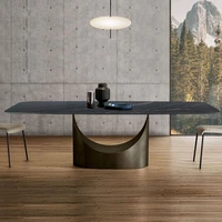 light luxury marble dining table and chairs combination of simple household dining room dining table