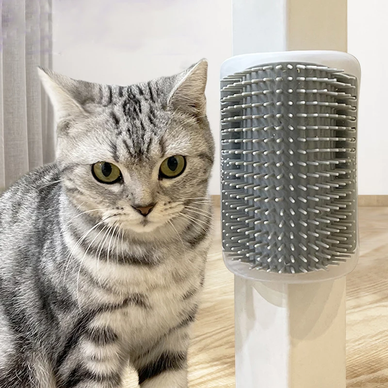 

Расческа для кошек С Кошачьей Мятой, мягкая Массажная расческа для ухода за Кошачьей Мятой, щетка для груминга домашних животных