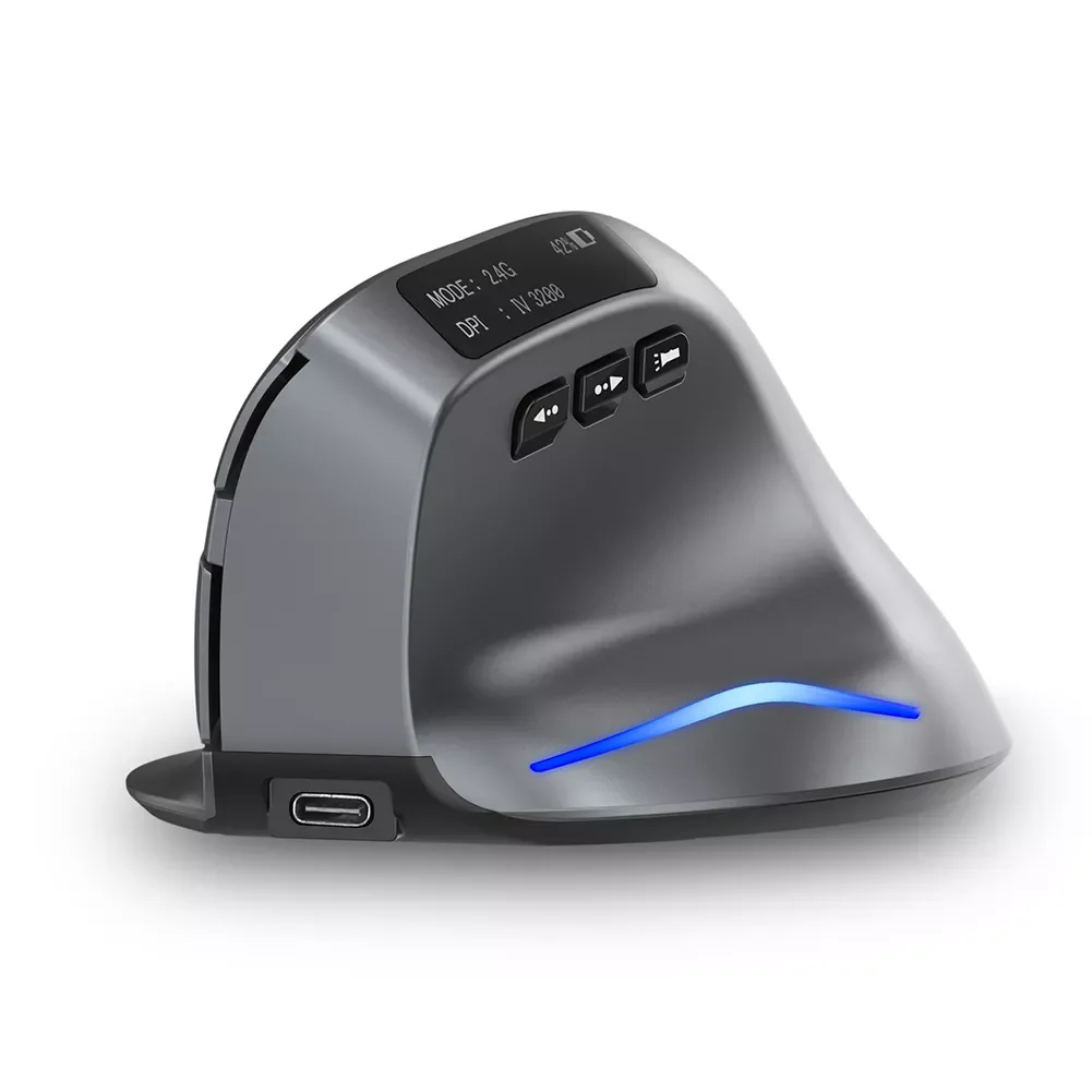 

LY Vertical Gaming Mouse F-26C Wireless Gaming Mouse Ergonomic 8 Buttons 2.4G Rechargeable for PC Laptop for Office Home