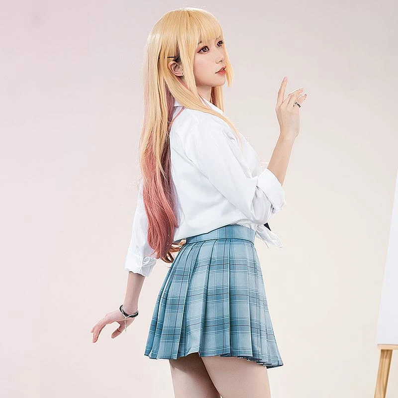 Моя одежда дорогой костюм Kitagawa Марин JK Униформа для косплея футболка + юбка