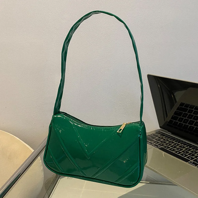 

Винтажные однотонные сумки через плечо для женщин, сумки-тоуты из искусственной кожи, кошелек, сумочка для подмышек