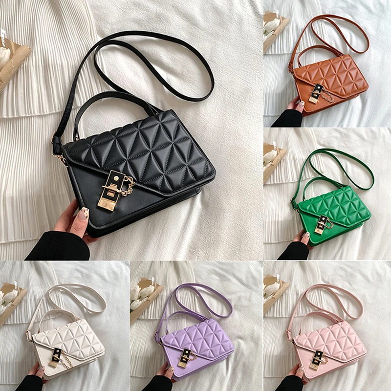 

1Pc Fashion Handbag Crossbody Bags Women Messenger Bag Lingge Square Bag Ladies Shoulder Bag Female Cosmetic Bag