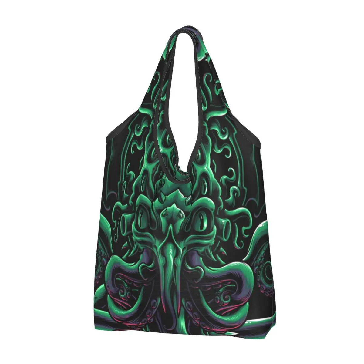 

Cool Lovecraft Cthulhu Groceries Shopping Tote Bag Fashion The Old God of R'lyeh Graphic Shopper Shoulder Bags Handbags